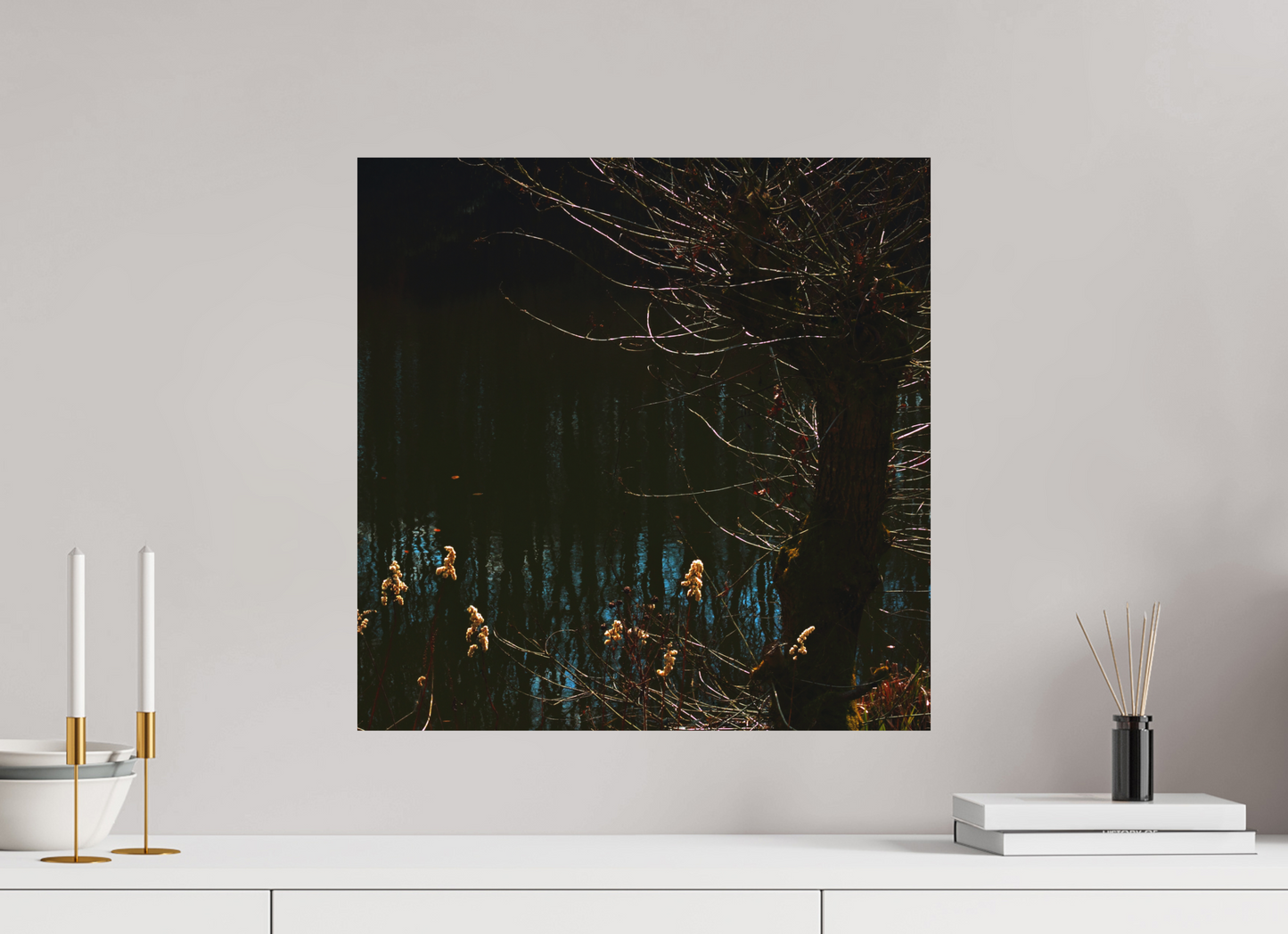 50 x 50 cm, Foto-Druck auf Alu-Dibond (für geschützten Außenbereich) Am Fischzuchtweg (Serie 2)