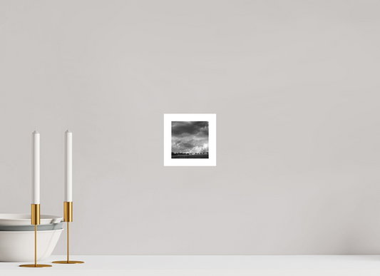 10 x 10 cm, Foto-Abzug Ilford SW-Papier Wolken über dem Brombachsee